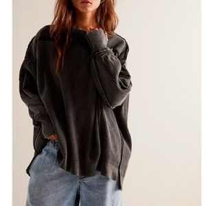 Free People We The Free Oversized Black Sweater